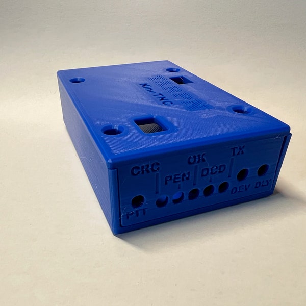 NinoTNC Case - Blue 3D Printed for version A4 with opening for Signal Switch