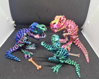 Skeleton T-REX articulated toy kids Fidget flexi Toy Gift for Him Gift for her