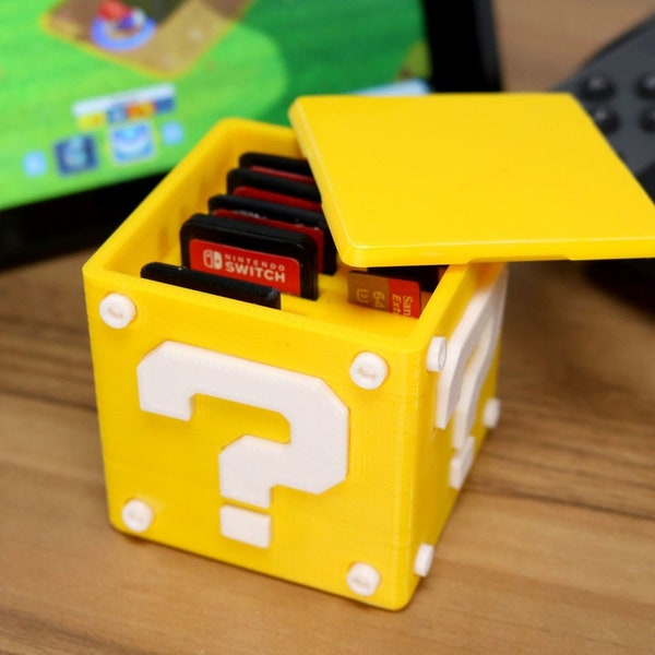 Nintendo switch games Super Mario brothers question mark box travel games case