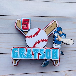 Baseball Cake Topper, Sports Party, Baseball Decor