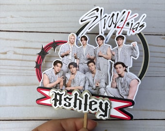 Stray Kids Cake Topper, K-Pop Party Decoration, Personalized