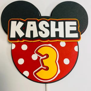 Mickey Mouse Cake Topper, kid Cake Topper, birthday, Mouse, Minnie,birthday decorations