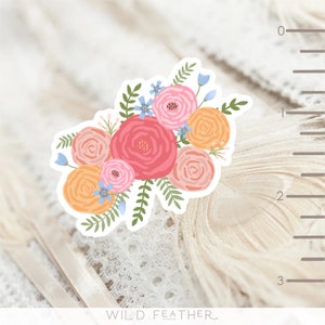 Spring Flowers Sticker || Waterproof, Glossy, Vinyl Die-cut Decal