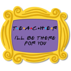 Sticker leraar vriendenthema