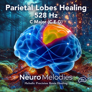 Parietal Lobes Healing | 528Hz Frequency | Crackling Fire Soundscape | 1 hr Audio | Commercial License Included