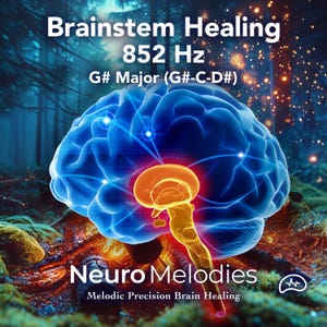 852 Hz Brainstem Healing Soundscape | G# Major, Fire Crackle (Commercial License)