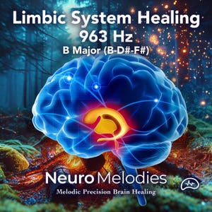 Limbic System Healing Soundscape | 963Hz, B Major (1hr Audio)