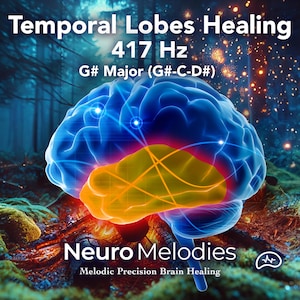 Temporal Lobes Healing | 417Hz Frequency | Crackling Fire Soundscape | 1 hr Audio | Commercial License Included