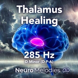 Sanación del tálamo con frecuencia de 285 Hz y acordes en re menor / Licencia comercial incluida (descarga de audio de 1 hora)