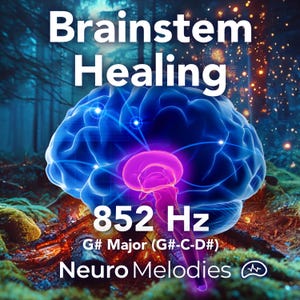 852 Hz Brainstem Healing Soundscape | G# Major, Fire Crackle | Commercial License Included (1Hr Audio Download)