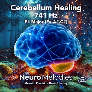 Cerebellum Healing with 741Hz Frequency | Crackling Fire Soundscape | 1 hr Audio | Commercial License Included