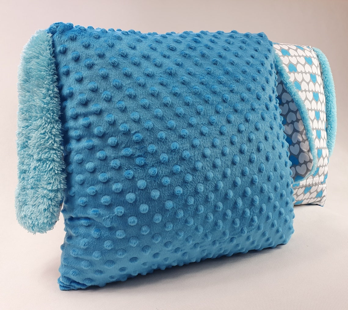 Minky Pillow With Ears Bunny Ears Pillowcase Pillow Cover Etsy