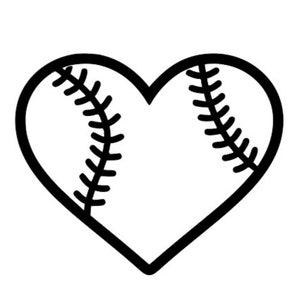 Baseball Heart, baseball, heart, love for baseball, baseball mom, mom, baseball player, sports, baseball season, digital file, svg, digital