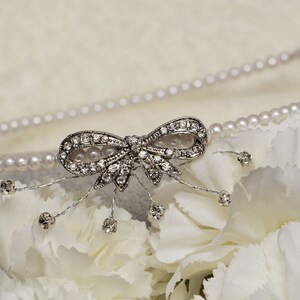 Pearl Diamond Bow Hair Band