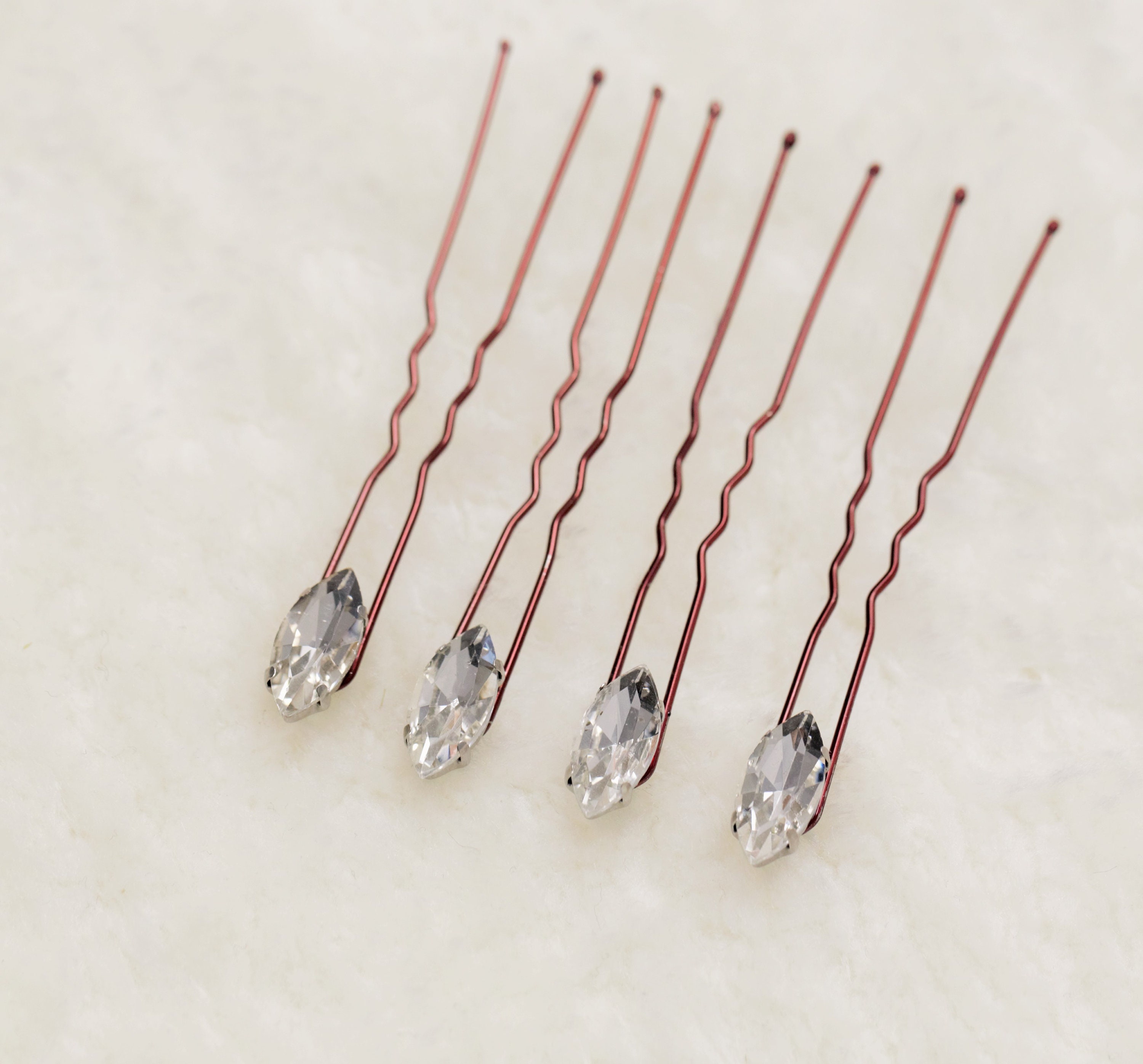 Various Diamond Hair Pins in Sets of 4 Etsy UK