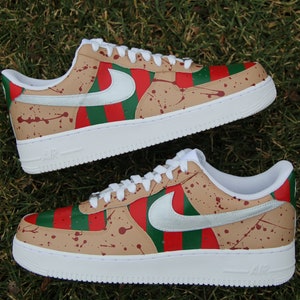 Custom Air Force 1 &quot;Scary Horror&quot; // Horror Movie Artwork Custom Shoes