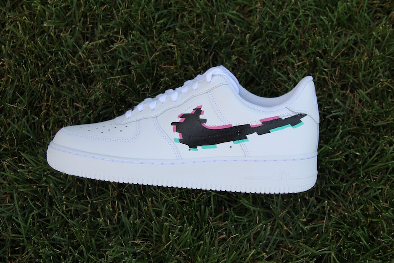 custom glitch air force 1