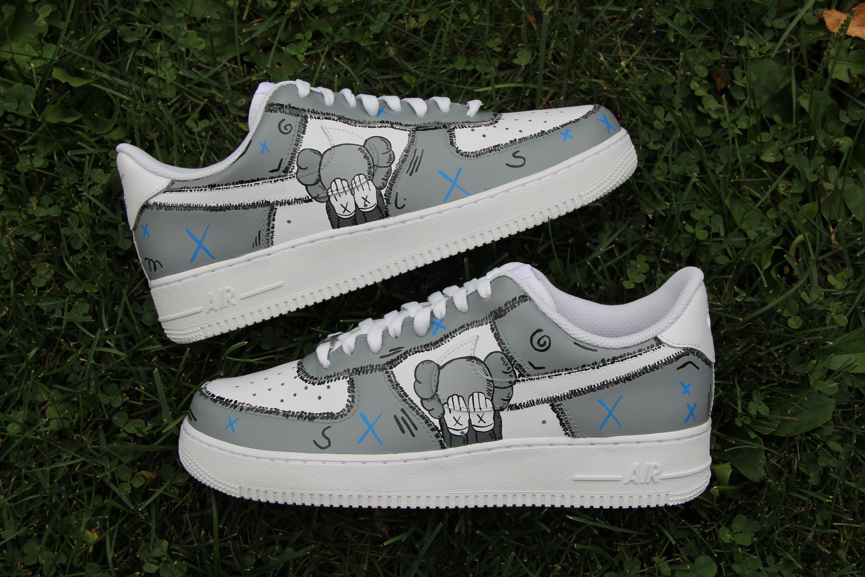Custom Air Force 1 kaws // Designer Sesame Street Art Custom Shoes - Etsy