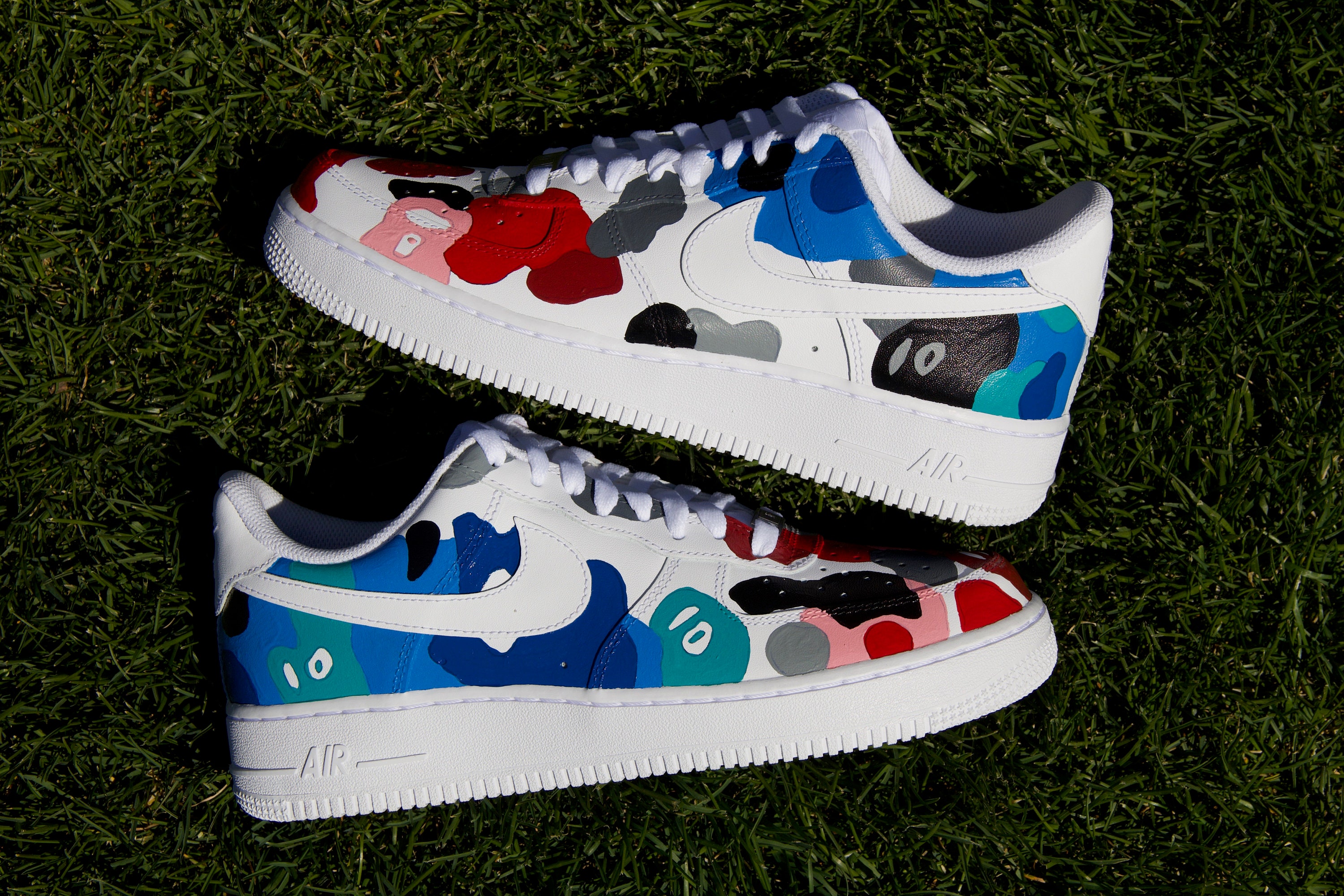 Custom Air Force 1 Bape // Bape Pattern Zapatos Etsy México