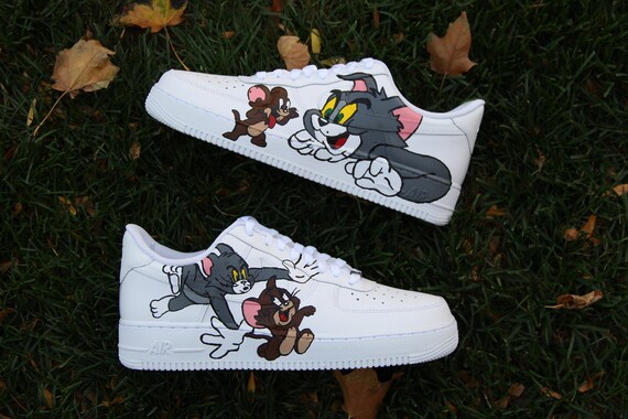 Custom Air Force 1 tom \u0026 Jerry // Cartoon Artwork | Etsy