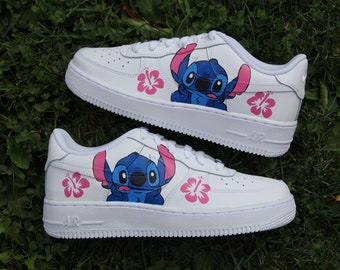 Custom Air Force 1 "Stitch" // Leo & Stitch Custom Shoes