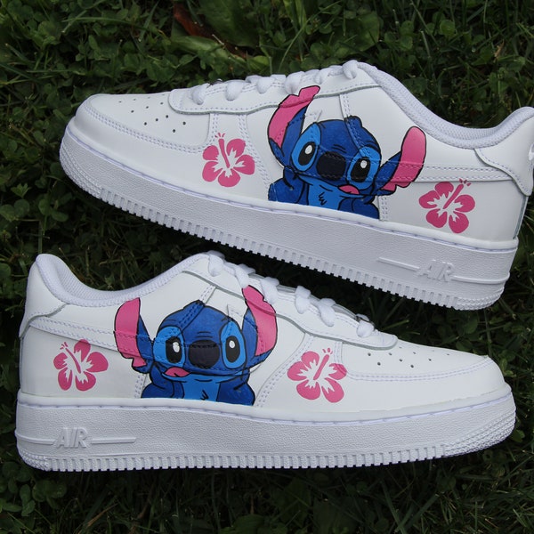 Custom Air Force 1 "Stitch" // Leo & Stitch Custom Shoes