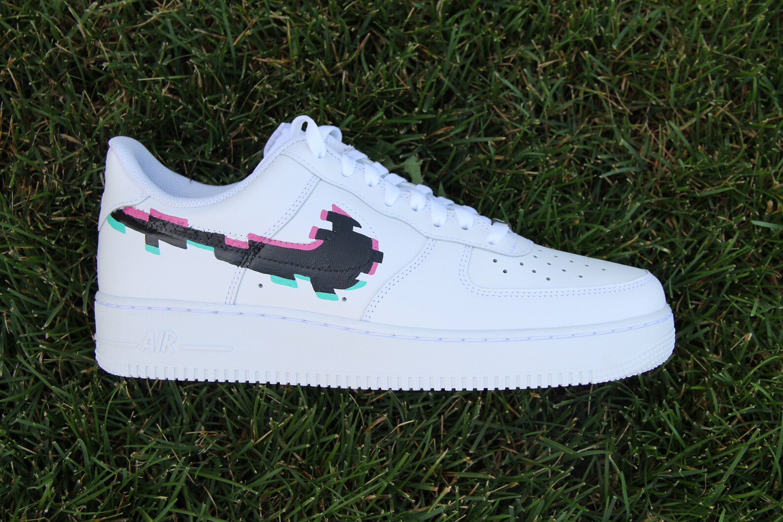 custom glitch air force 1