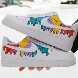 Custom Air Force 1 &quot;Super Drip&quot; // Custom Drippy Painted Shoes