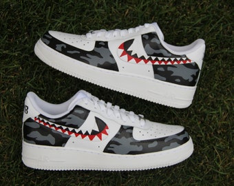 custom bape air force ones