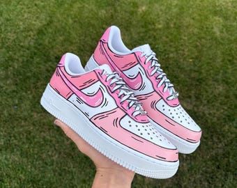 trendy shoes nike air force pink colour block Custom Pink Color Block Nike Air Force 1s Low