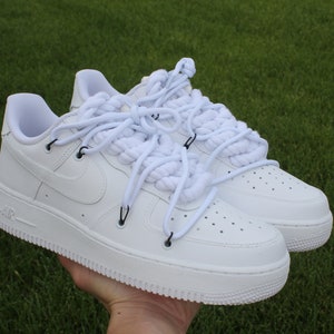 Custom Air Force 1 matte White Rope Laces // - Etsy