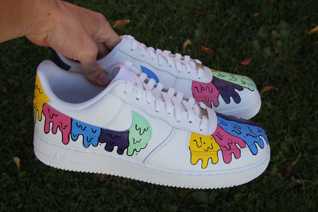 Nike Air Force 1 ドリップペイント Custom Air Force 1 Shoes: Hand-painted Drip Design - Etsy