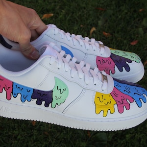 Custom Air Force 1 &quot;Crazy Full Drip&quot; // Custom Drip Painted Shoes