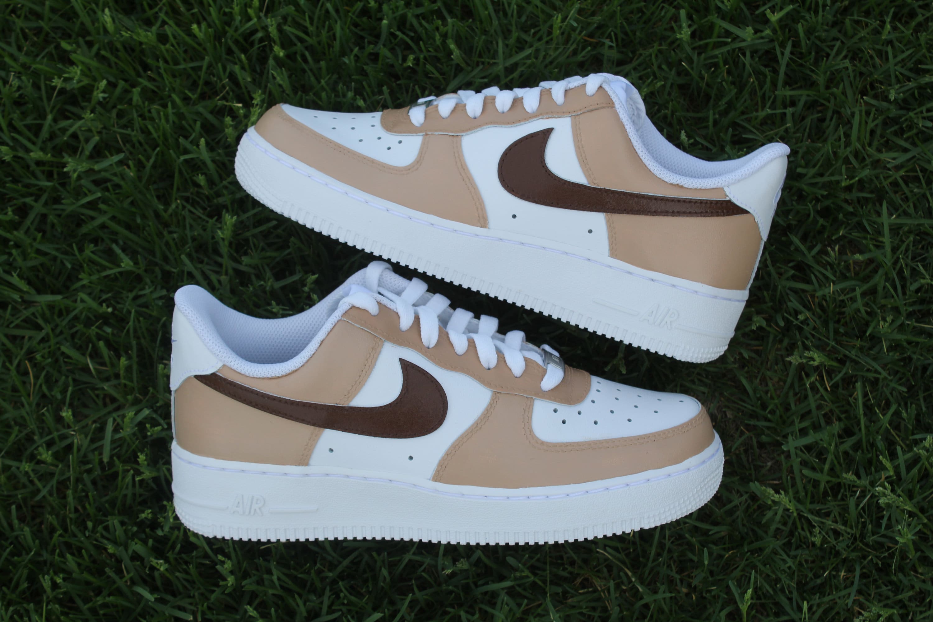 custom nike air force 1 brown