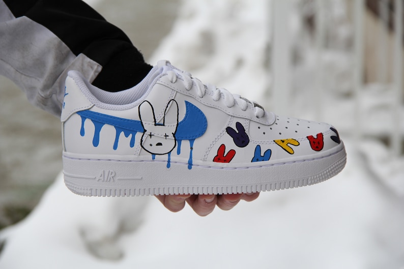 Custom Air Force 1 bad Bunny // Custom Bad Bunny Etsy Ireland