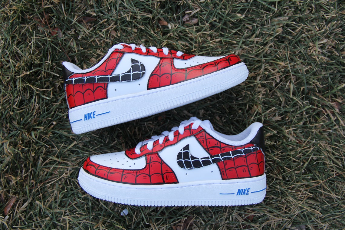 Custom Air Force 1 spider-man // Spider Print Custom - Etsy