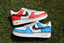 Solid Color Cartoon Air Force 1's – Tori's Custom Art