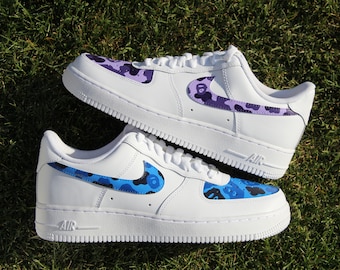 Custom Air Force 1 Shoes “ Camo Mismatch”