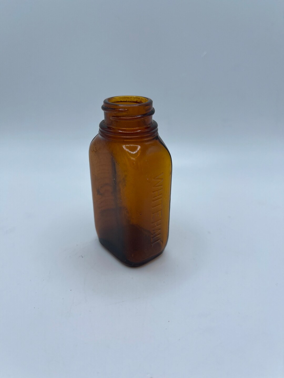 Brown Vintage Glass Medicine Bottle Whitehall Embossed Dug Etsy