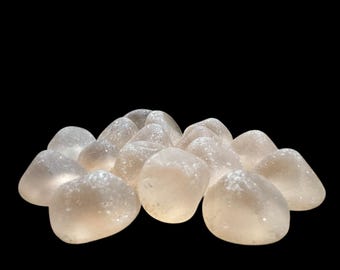 Pink Sea Glass Nuggets with Uranium, sea glass lot, Bulk Sea Glass, #204