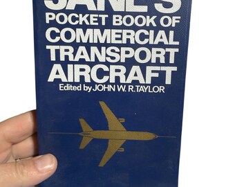Jane’s Pocket Book of Commercial Transport Aircraft Vintage Aviation Guide Book
