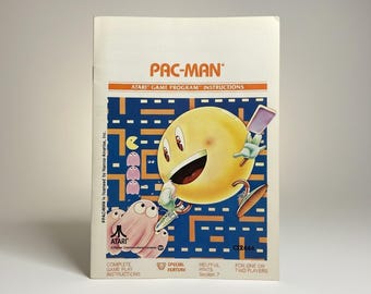 Vintage 1981 Atari Pac-Man Game Program Instructions Manual CX2666 Atari 2600