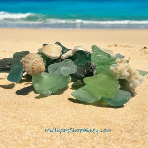 Bulk Sea Glass, Aqua sea Glass Lot , Aqua Beach Glass, Green Glass, Blue Glass, Wood Bowl Filled With Aqua Glass # 73