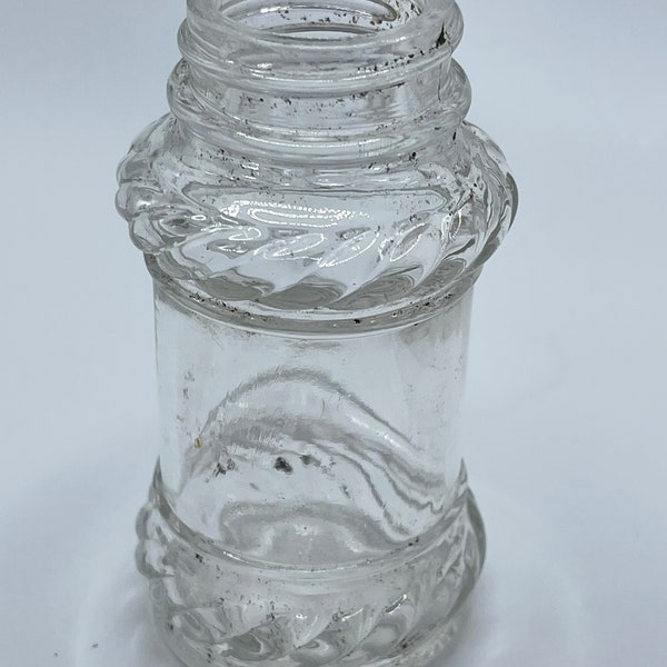 Clear Glass Vintage Bottle Spice Vintage Clear Glass Bottle, Small Vintage Glass Bottle #222