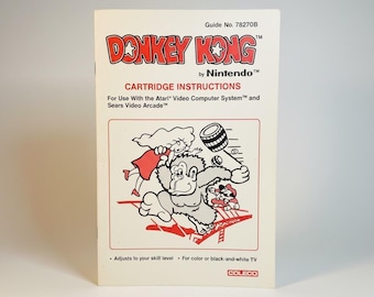 Donkey Kong Atari 2600 Instruction Manual Coleco 1982 Guide 78270B Original