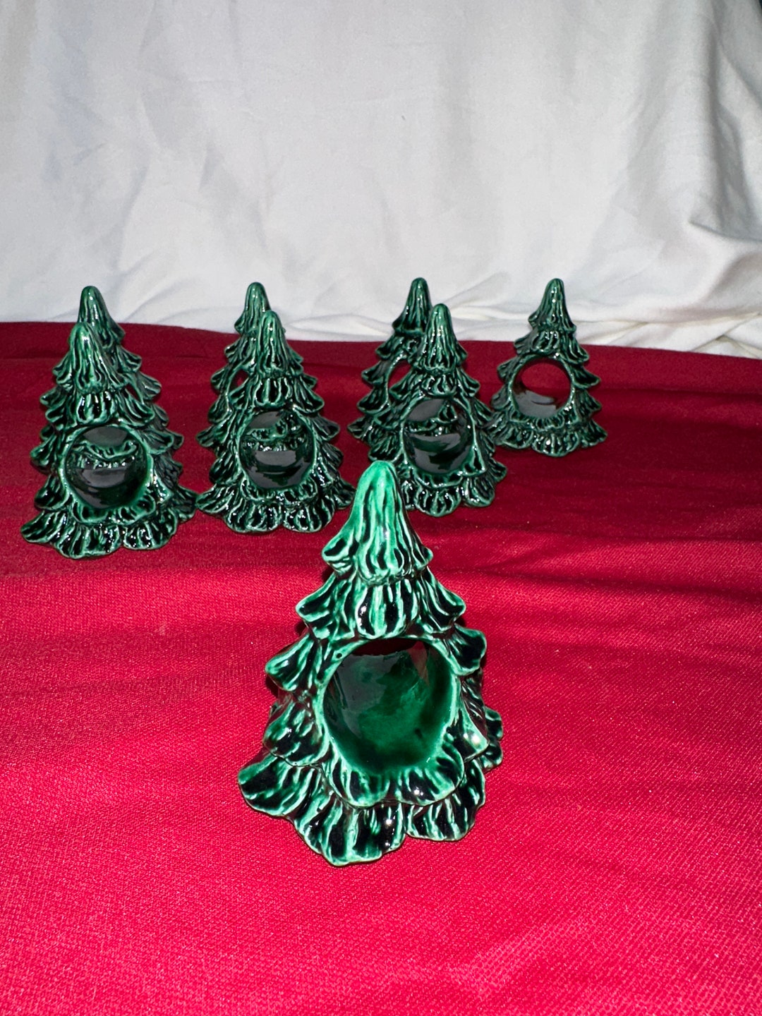 Vintage Christmas Tree Napkin Holders Etsy