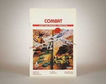 Vintage Atari 2600 COMBAT CX2601 Instruction Manual 1977 Original VCS Warner Era