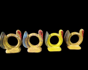 Vintage Ceramic Turkey Napkin Holders