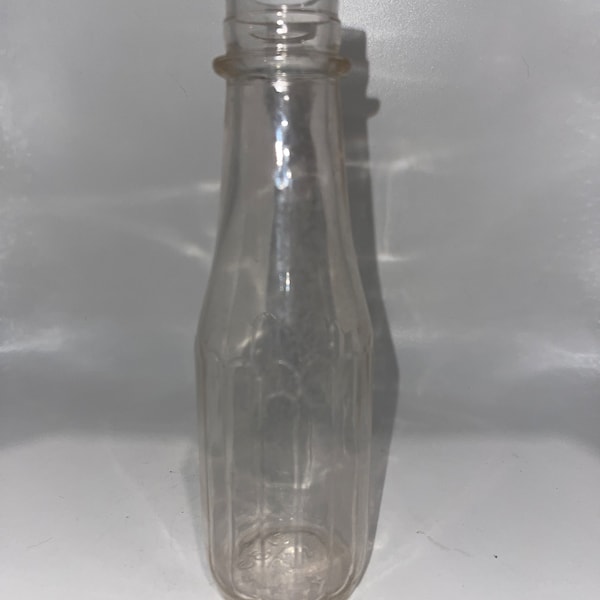 Vintage 16 Panel Catsup Bottle, Dug Item,  Vintage Glass Bottle, Ketchup Glass Bottle   #833