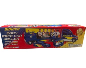 2004 Sunoco Race Car Hauler NASCAR 11th Series w/ Bonus Race Car & Pit Wagon